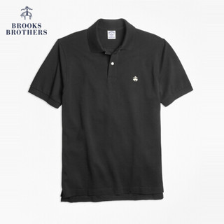 Brooks Brothers/布克兄弟男士Supima棉短袖Polo衫1000029185 2002-黑色 L