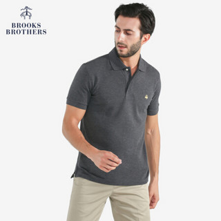 Brooks Brothers/布克兄弟男士Supima棉短袖Polo衫1000029185 0006-木炭色 XXL