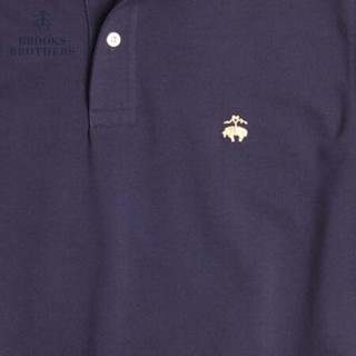 Brooks Brothers/布克兄弟男士修身Supima棉短袖Polo衫1000029185 4004-藏青色 XL