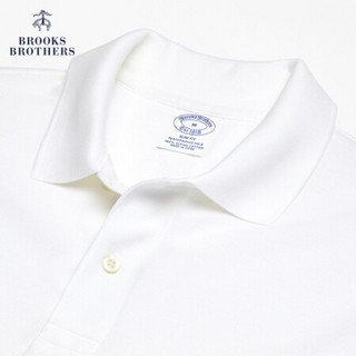 Brooks Brothers/布克兄弟男士修身Supima棉短袖Polo衫1000029185 1001-白色 XL