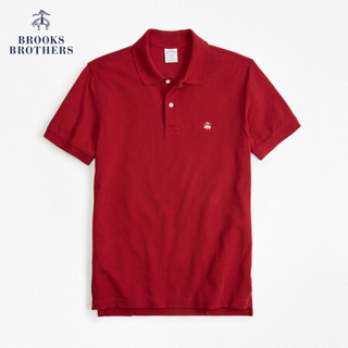 Brooks Brothers/布克兄弟男士Supima棉纯色短袖Polo衫1000033021 6002-深红色 XS