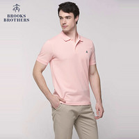 Brooks Brothers/布克兄弟男士Supima棉纯色短袖Polo衫1000033021 B650-柔粉色 XS