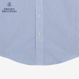 Brooks Brothers/布克兄弟免烫Supima棉正装短袖衬衣衬衫 4003-蓝色 18