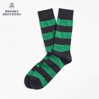 Brooks Brothers/布克兄弟男士羊毛混纺微弹条纹设计长袜 B475-绿色条纹 OS
