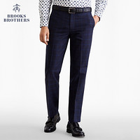 Brooks Brothers/布克兄弟男士20春新微弹细窗格纹长裤西装裤 9003-蓝色混色 3434