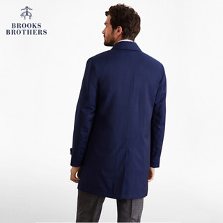 Brooks Brothers/布克兄弟男士20春新羊毛纯色长款夹克外套风衣 B465-深蓝色 S