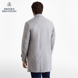 Brooks Brothers/布克兄弟男士20春新羊毛纯色长款夹克外套风衣 0001-浅灰色 XXL