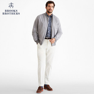 Brooks Brothers/布克兄弟男士20春新羊毛纯色飞行员夹克休闲外套 0001-浅灰色 S