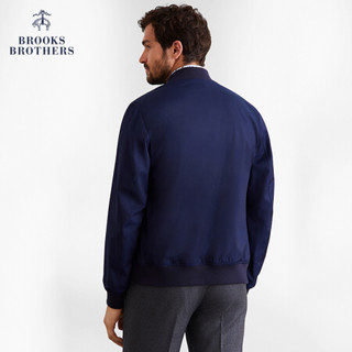 Brooks Brothers/布克兄弟男士20春新羊毛纯色飞行员夹克休闲外套 B465-深蓝色 S