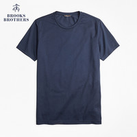 Brooks Brothers/布克兄弟男士20春新Supima棉纯色logo款T恤休闲 4004-藏青色 XL