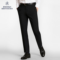 Brooks Brothers/布克兄弟男士意大利绵羊毛修身西装裤长裤商务 0004-黑色 3834