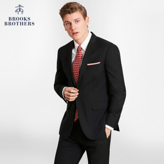 Brooks Brothers/布克兄弟男士绵羊毛纯色西服西装外套通勤商务 0004-黑色 44RG