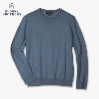 Brooks Brothers/布克兄弟男士20春新Supima棉圆领针织衫休闲毛衣 B465-蓝色 XL