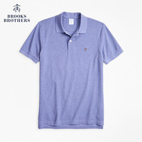 Brooks Brothers/布克兄弟男士纯色logo修身短袖Polo衫 4003-蓝色 XXL