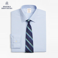 Brooks Brothers/布克兄弟男士20春新牛津纺免烫修身细格纹衬衫 4000-浅蓝色 14/H/2