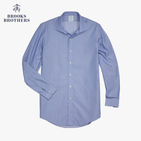 Brooks Brothers/布克兄弟男士20春新府绸棉免烫修身长袖衬衫 4002-蓝色 17/34