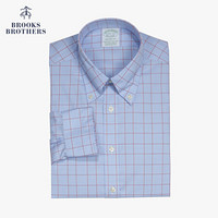 Brooks Brothers/布克兄弟男士20春新细点牛津纺免烫格纹修身衬衫 4000-淡蓝色 16/34