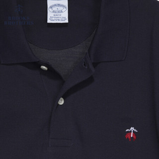 Brooks Brothers/布克兄弟男士20春新珠地布logo款短袖Polo衫 4004-藏青色 M