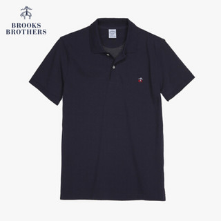 Brooks Brothers/布克兄弟男士20春新珠地布logo款短袖Polo衫 4004-藏青色 M