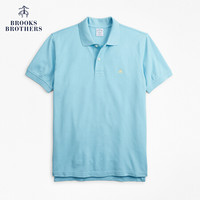 Brooks Brothers/布克兄弟男士Supima棉纯色短袖Polo衫1000033021 B435-亮蓝色 L