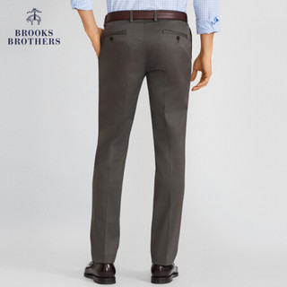 Brooks Brothers/布克兄弟男士棉质混纺微弹修身长裤休闲通勤商务 0007-灰色 3434