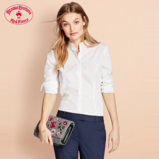 Brooks Brothers/布克兄弟女士印花长袖衬衫 1001-白色 6