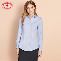 Brooks Brothers/布克兄弟女士牛津纺抛光面料纯色衬衫休闲通勤 4004-淡蓝色 0