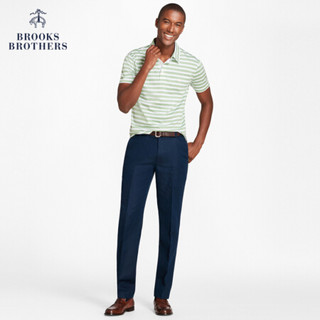 Brooks Brothers/布克兄弟男士20夏新棉亚麻混纺修身长裤休闲商务 4004-藏青色 3834