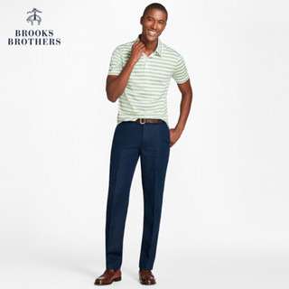 Brooks Brothers/布克兄弟男士20夏新棉亚麻混纺修身长裤休闲商务 4004-藏青色 3534