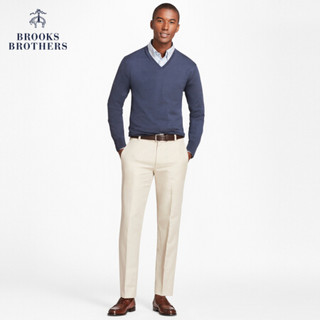 Brooks Brothers/布克兄弟男士20夏新棉亚麻混纺修身长裤休闲商务 B105-燕麦色 3434