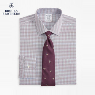 Brooks Brothers/布克兄弟男士免烫宽距领正装衬衫 B465-紫色 14/H/3