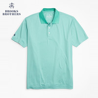 Brooks Brothers/布克兄弟男士透气吸湿短袖logo款Polo衫休闲 3000-浅绿色 XL