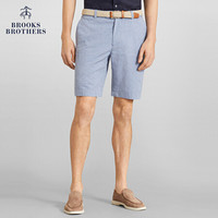 Brooks Brothers/布克兄弟男士20夏新棉质泡泡纱面料休闲短裤 4003-灰蓝色 31