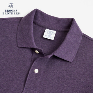 Brooks Brothers/布克兄弟男士修身Supima棉长袖Polo衫 5003-紫色 XS