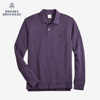 Brooks Brothers/布克兄弟男士修身Supima棉长袖Polo衫 5003-紫色 XS