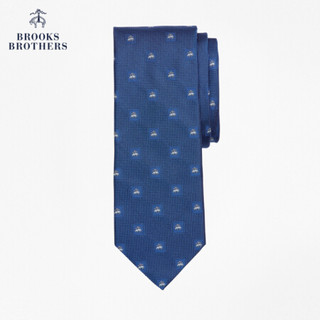 Brooks Brothers/布克兄弟男士桑蚕丝面料logo点缀领带 4004-藏青色 均码