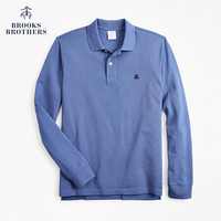 Brooks Brothers/布克兄弟男士修身Supima棉长袖Polo衫 4002-蓝色 M