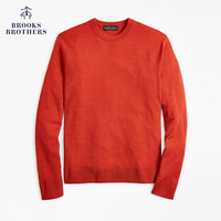 Brooks Brothers/布克兄弟男士美利奴羊毛圆领毛衣针织衫休闲保暖 B825-橘色 L