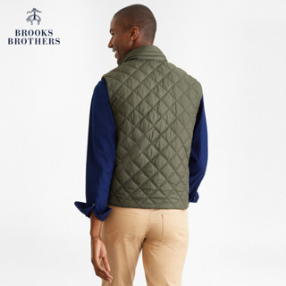 Brooks Brothers/布克兄弟男士钻石纹路设计保暖立领马甲背心休闲 3003-深绿色 M