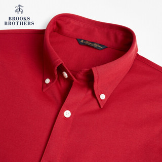 Brooks Brothers/布克兄弟男士Supima棉扣结领长袖衬衫休闲商务 6004-亮红色 S