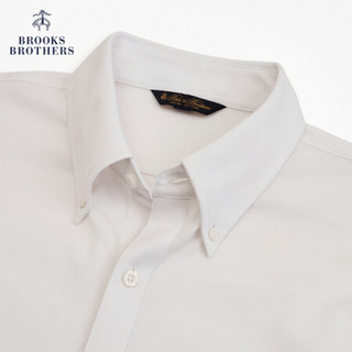 Brooks Brothers/布克兄弟男士Supima棉扣结领长袖衬衫休闲商务 1001-白色 M