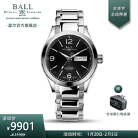 波尔表(BALL) 瑞士机械表 工程师系列俄亥俄904L 男表 904L精钢材质 耐酸耐腐蚀新款 黑色NM9126C-S14J-BK钢带