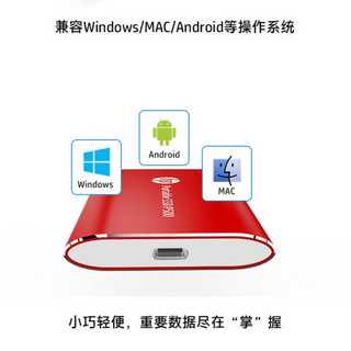 惠普（HP）P500系列 移动SSD 固态硬盘PSSD USB3.1 Type-c移动固态硬盘 银色 500G