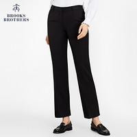 Brooks Brothers/布克兄弟女士羊毛正装西裤长裤微廓版型 0004-黑色 0