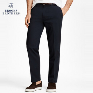 Brooks Brothers/布克兄弟男士修身斜纹棉质休闲长裤1000046112 4004-藏青色 3332