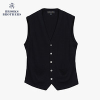 Brooks Brothers/布克兄弟男士秋冬新品美利奴羊毛纯色马甲背心 4004-藏青色 L