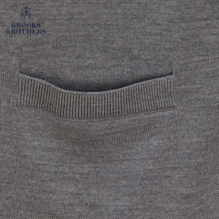 Brooks Brothers/布克兄弟男士秋冬新品美利奴羊毛纯色马甲背心 0002-灰色 S