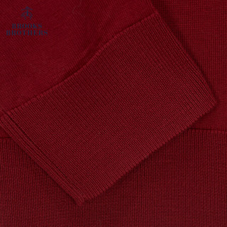 Brooks Brothers/布克兄弟男士秋冬新品美利奴羊毛V领毛衣针织衫 6003-红色 XL