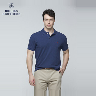 Brooks Brothers/布克兄弟男士修身Supima棉短袖Polo衫1000033021 B465-藏青色 XL