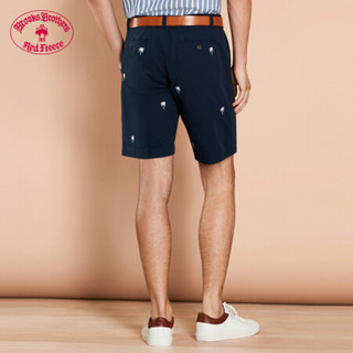 Brooks Brothers/布克兄弟男士棉质泡泡纱棕榈树印花短裤休闲 4004-藏青色 32